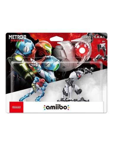 6895-Amiibos - Figura Amiibo Samus y EMMI (serie Metroid)-0045496381035