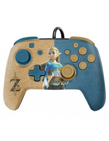 Switch - Faceoff Deluxe Audio Wired Controller Zelda Breath 