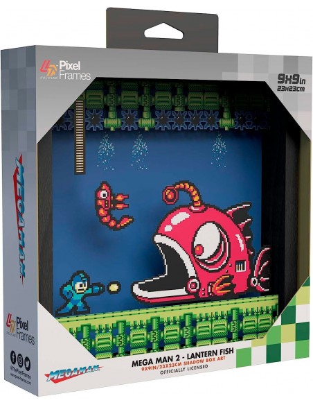 -12710-Retro - Pixel Frames Megaman 2 Lantern Fish-0849172013230