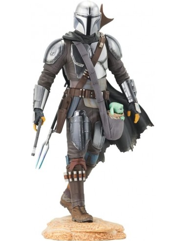 12878-Figuras - Figura Star Wars The Mandalorian W/ Child Premier Col. 25cm-0699788843970