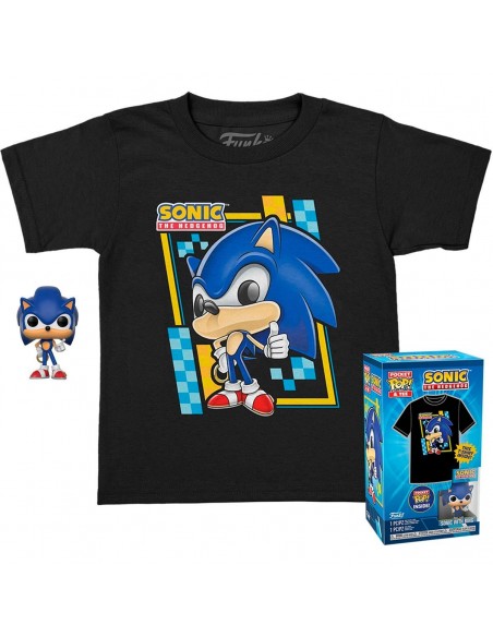 -13683-Figuras - Figura POP! Sonic - Pocket Pop - Sonic + Kid Tee (Xl)-0889698703925