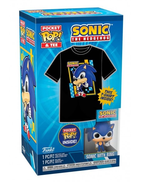 -13683-Figuras - Figura POP! Sonic - Pocket Pop - Sonic + Kid Tee (Xl)-0889698703925