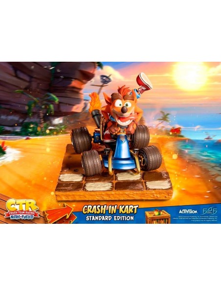 -13860-Figuras - Figura Crash Team Racing Nitro-Fueled Crash in Kart 31 cm-5060316625163