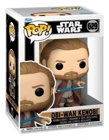 15028-Figuras - Figura POP! Star Wars: Obi-Wan Kenobi Obi-Wan (battle pose) 9 cm-0889698675840