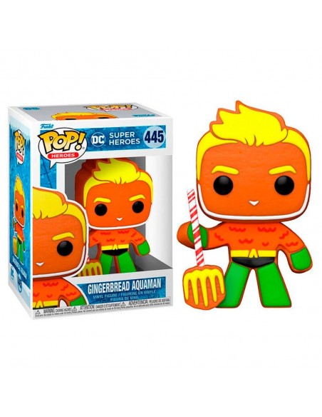 -11294-Figuras - Figura POP! DC Holiday Aquaman Gingerbread-0889698643214