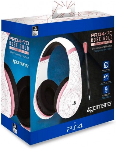 3499-PS4 - PRO4 70 Rose Gold White Auricular Gaming Licenciado-5055269709695