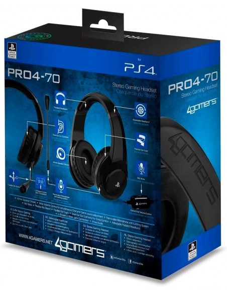 -3479-PS4 - PRO4 70 Negro Auricular Gaming Licenciado-5055269709183