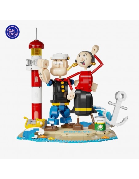 -15207-Figuras - Popeye & Olivia Set Construcción 33 cm Popeye-6973817321115