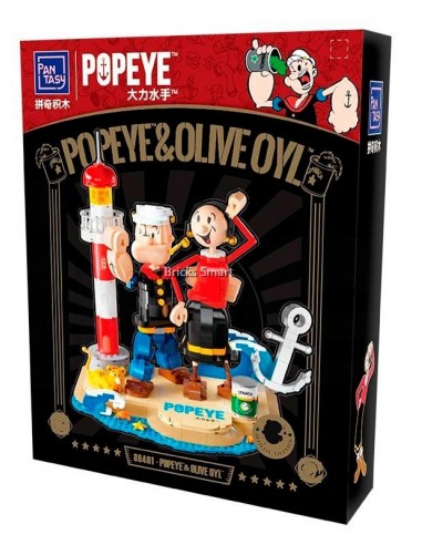 15207-Figuras - Popeye & Olivia Set Construcción 33 cm Popeye-6973817321115