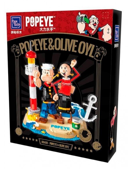 -15207-Figuras - Popeye & Olivia Set Construcción 33 cm Popeye-6973817321115