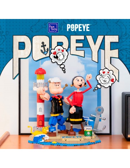 -15207-Figuras - Popeye & Olivia Set Construcción 33 cm Popeye-6973817321115