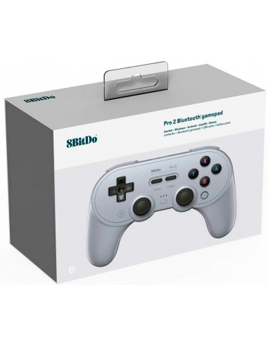 6584-Retro - 8Bitdo Mando Bluetooth Pro2 Plata-6922621501725