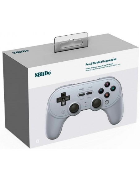 -6584-Retro - 8Bitdo Mando Bluetooth Pro2 Plata-6922621501725