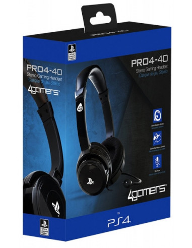 2507-PS4 - Auriculares Stereo Licenciado SONY PRO4 40 NEGRO-5055269705703