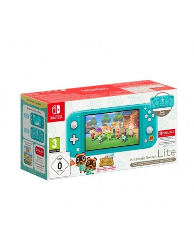 15883-Switch - Nintendo Switch Consola Lite Turquesa + Animal Crossing New Horizons + 12 meses NSO-0045496453954