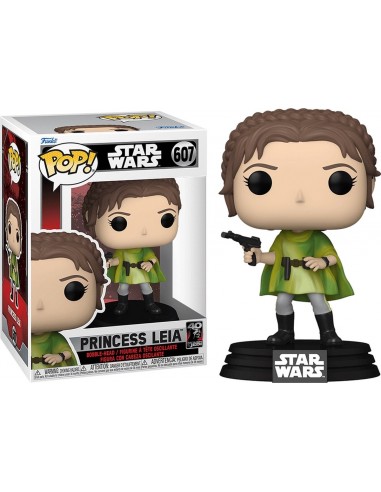 16152-Figuras - Figura POP! Star Wars 6 ""40Th Anniversary"" - N° 607 - Leia (Bh)-0889698707473