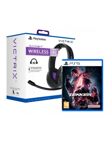 16206-PS5 - Victrix Gambit Wireless Auricular Gaming Licenciado  (PS4/5) + Tekken 8-9502371264223