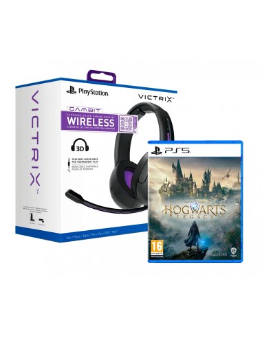 16204-PS5 - Victrix Gambit Wireless Auricular Gaming Licenciado  (PS4/5) + Hogwarts Legacy-9507251779156