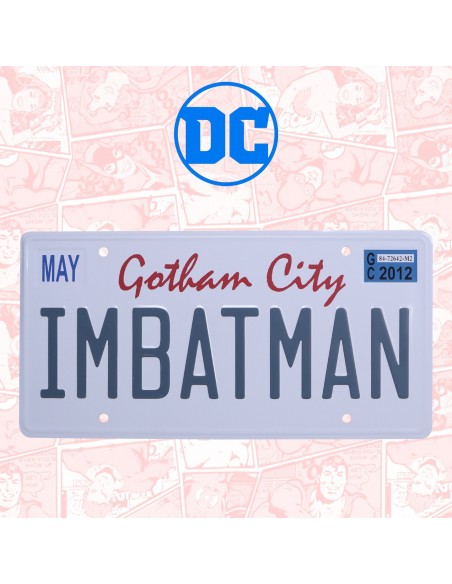 -16281-Merchandising - DC Comics Batman Number Plate Tin Sign-5060948291255