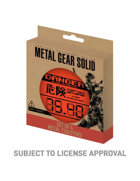 -16301-Merchandising - Metal Gear Solid Set of 4 Metal Coasters-5060948293532