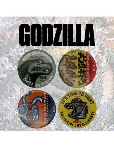 16283-Merchandising - Godzilla Set of 4 Printed Coasters-5060948293051