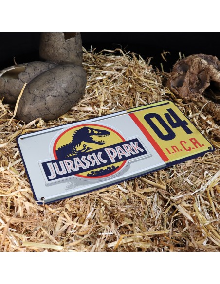 -16270-Merchandising - Jurassic Park Replica Number Plate Tin Sign-5060662467226