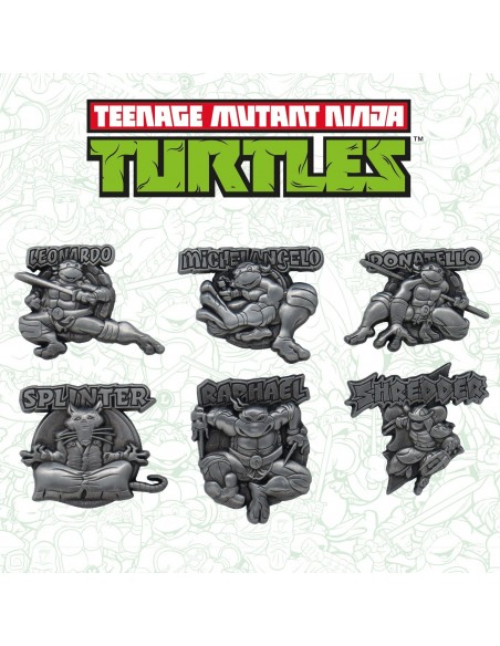 -16267-Merchandising - Teenage Mutant Ninja Turtles Limited Edition Set of 6 Pin Badges-5060662467127