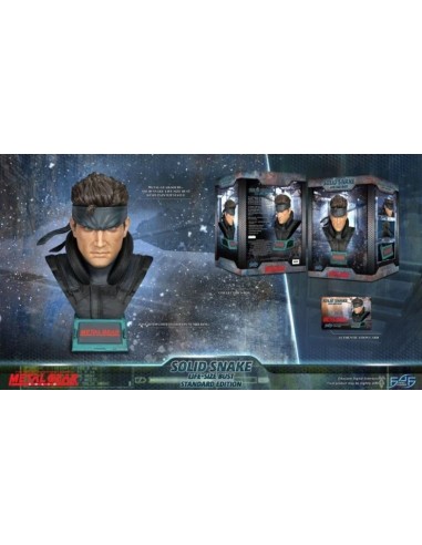 16474-Figuras - Figura Solid Snake Life Size Bust Scale 1:1 Metal Gear Solid (Standard Edition)-5060316625965