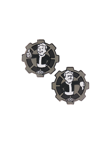 16537-Merchandising - Replica Moneda Fallout Decision Coin (Black & White)-5060948296847