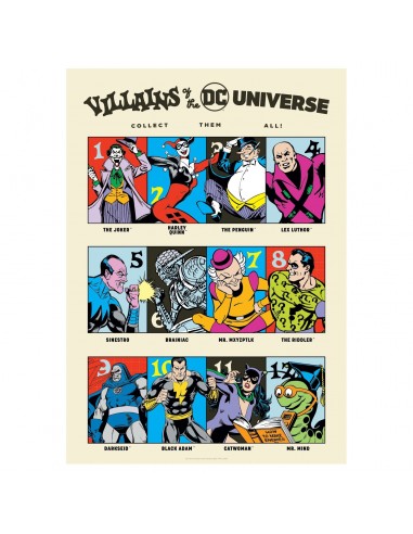 16538-Merchandising - Poster DC 90th Anniversary Villains Art print-5060948296786