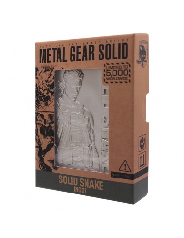 16542-Merchandising - Placa Metal Gear Solid 2 Snake Ingot-5060948294805