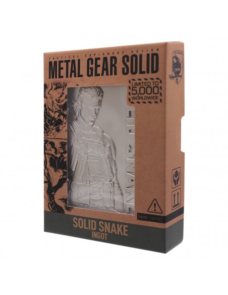 -16542-Merchandising - Placa Metal Gear Solid 2 Snake Ingot-5060948294805