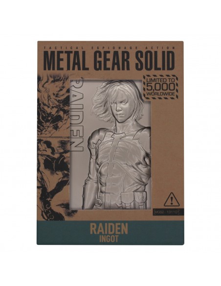 -16540-Merchandising - Placa Metal Gear Solid 2 Raiden Ingot-5060948294799