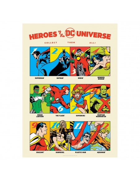 -16539-Merchandising - Poster DC 90th Anniversary Heroes Art Print-5060948296779