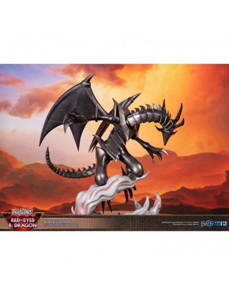 -16708-Figuras - Figura Red-Eyes B. Dragon Estatua PVC Yu-Gi-Oh! 33 cm (Black Colour) -5060316625392