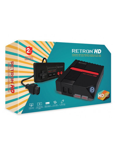 1683-Retro - Consola Retron 1 HD Negro + 1 Mando NES-0813048018711