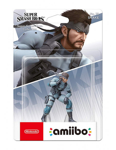 -1752-Amiibos - Figura Amiibo Solid Snake (Serie SSB)-0045496380816