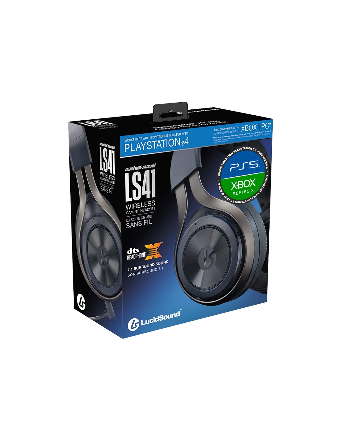 LS41 Auriculares inalámbricos para juegos con sonido envolvente para  PlayStation 5, PlayStation 4, PS4 Pro, Xbox One, PC, Nintendo Switch, Mac,  DTS